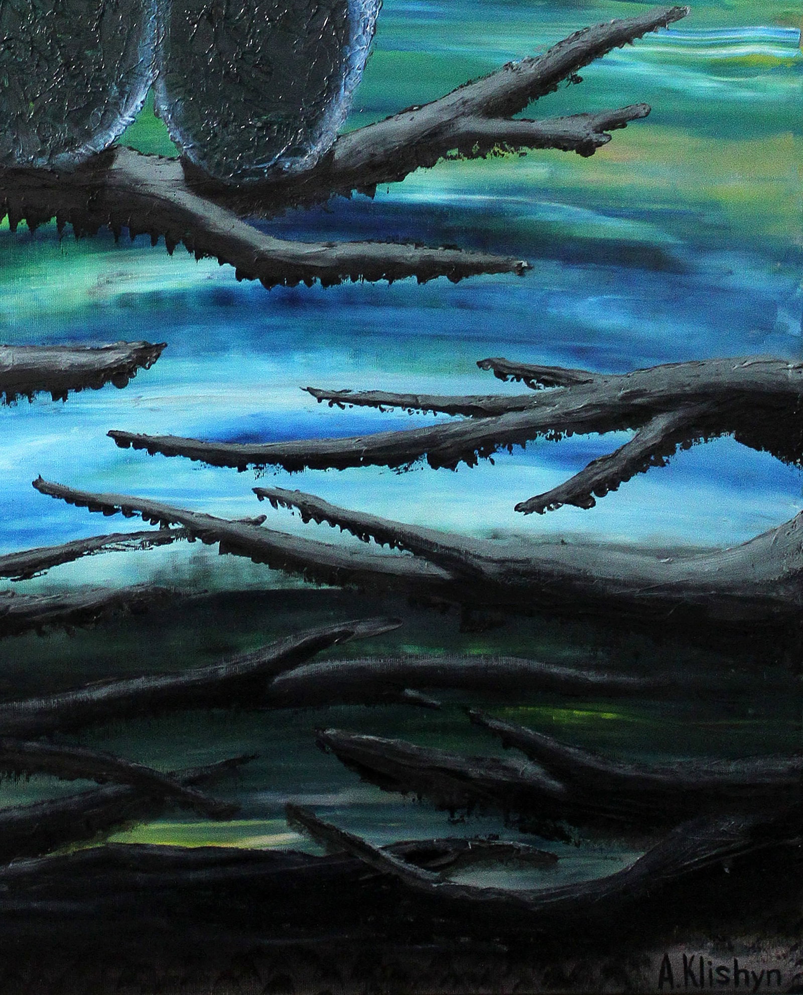 Oil painting Waiting for the dawn Andriy Klishyn - 5