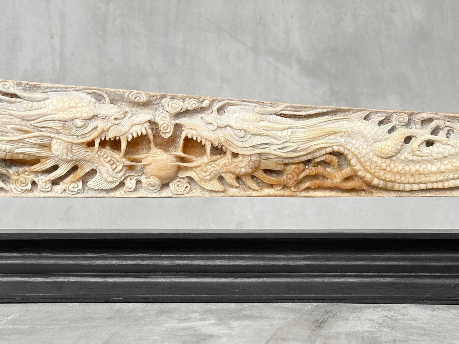Large carved swordfish - Double Dragon motif - 7