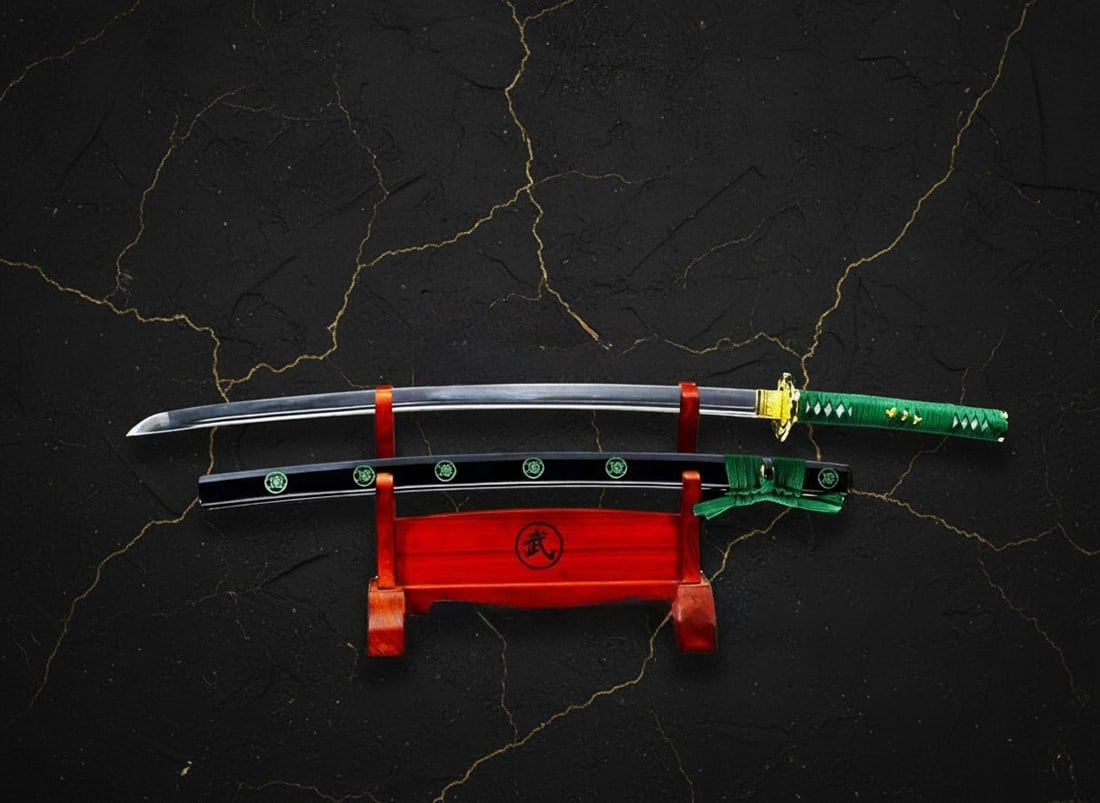 Hand-Forged Carbon Steel Japanese Katana Sharp Full Tang Cherry Blossom Sword (1 of 8)
