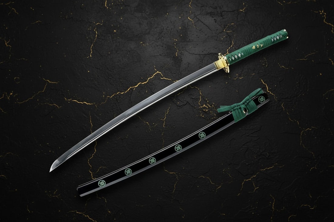 Hand-Forged Carbon Steel Japanese Katana Sharp Full Tang Cherry Blossom Sword - 3