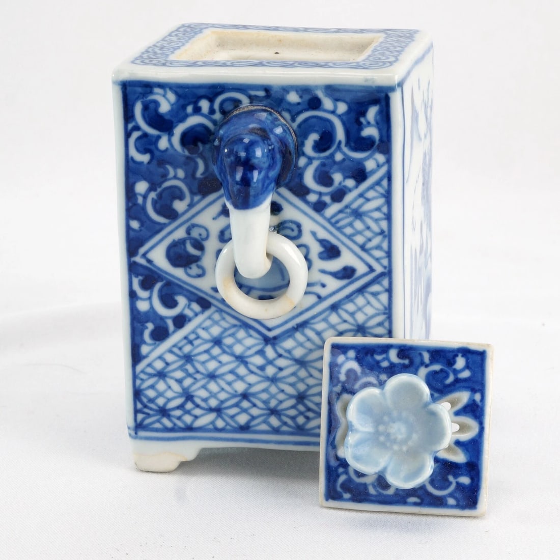 Small Square Japanese Incense Vessel/Censer - 4