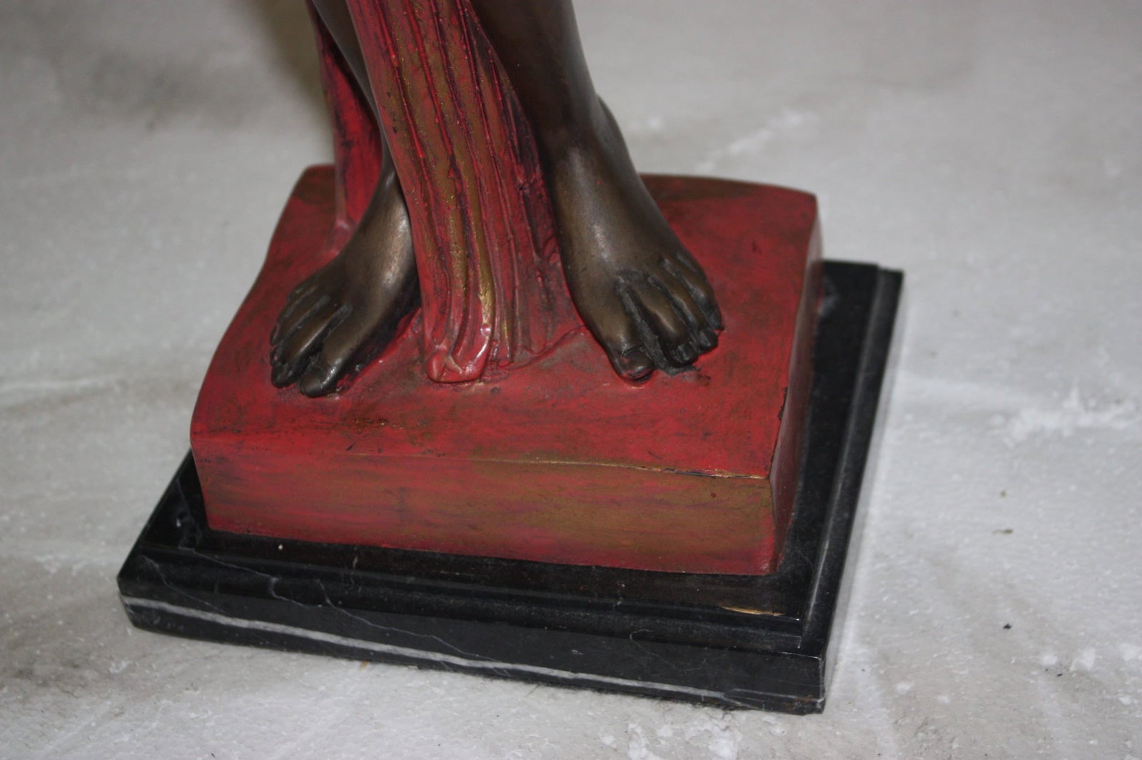 28"H Egyptian lady Bronze Statue - 6