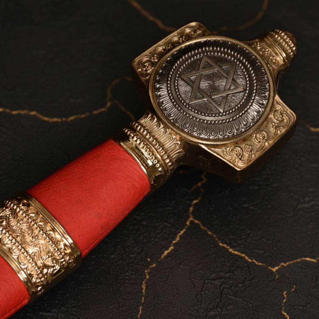 48.8in Medieval Knight Arming Sword Real Metal Blade Classic Red Collection - 4