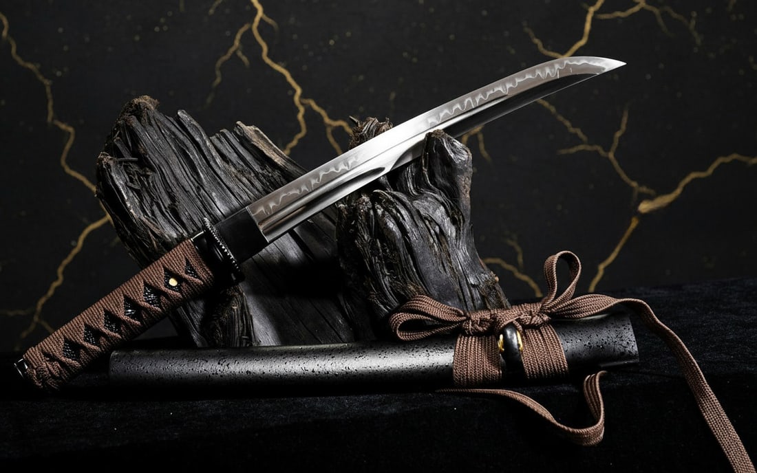 20?? Clay Tempered T10 Steel Mini Katana Japanese Tanto Samurai Short Sword - 10