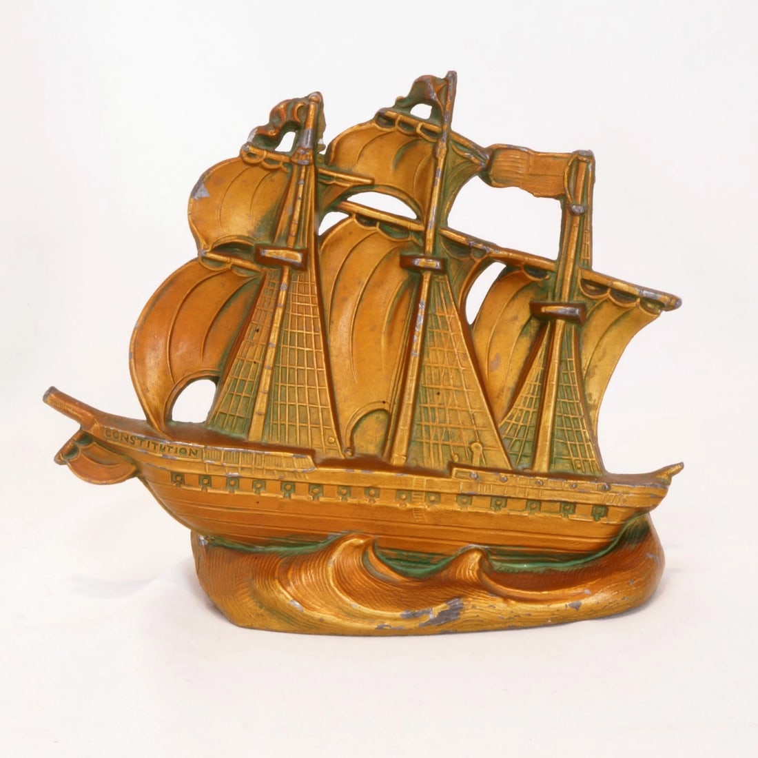 Single Old Ironsides Bookend Circa 1925 (1 of 6)