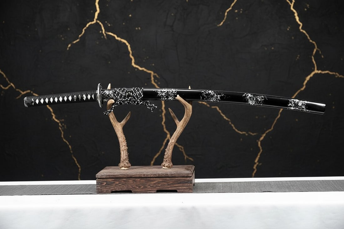 Hand Forged Carbon Steel Katana Sharp Dragon Engraved Full Tang Samurai Blade - 3