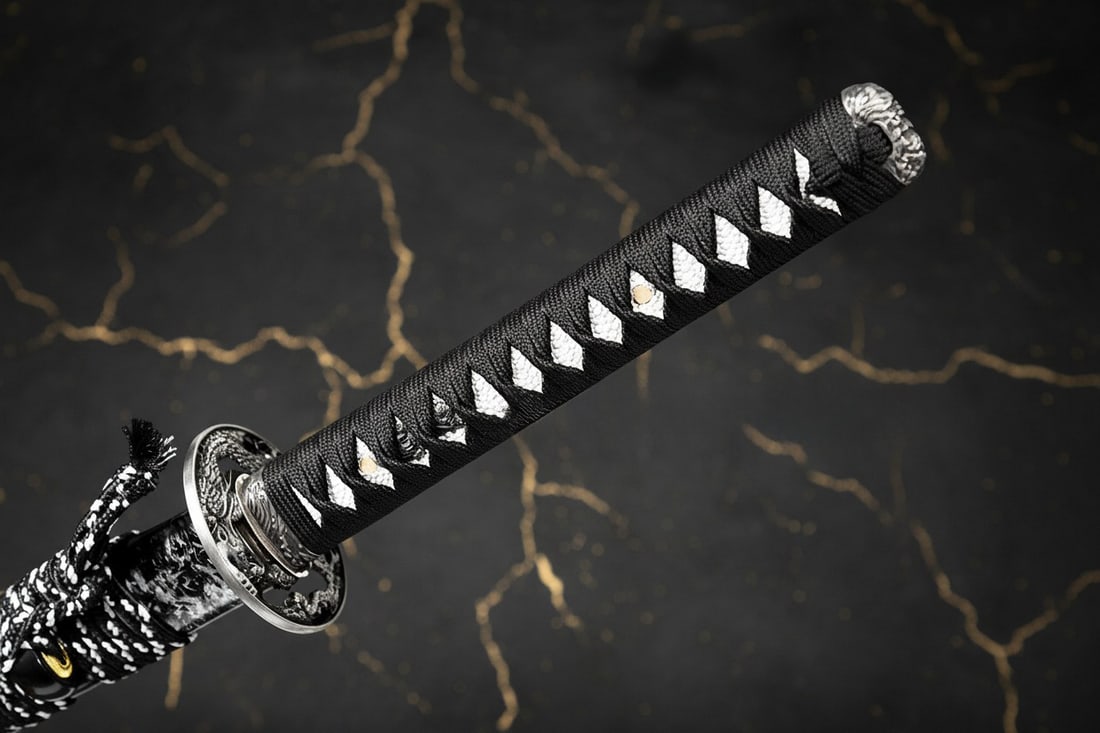 Hand Forged Carbon Steel Katana Sharp Dragon Engraved Full Tang Samurai Blade - 4