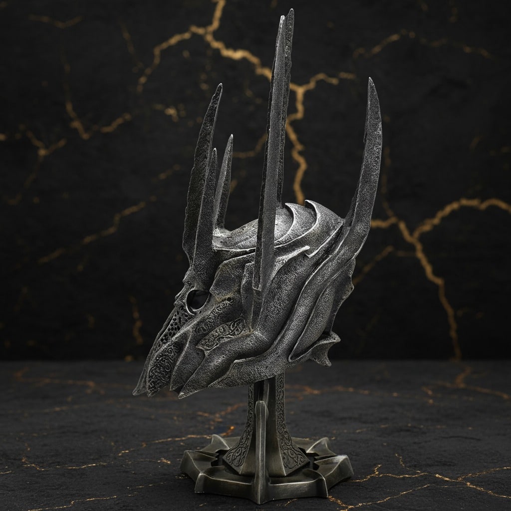 1/2 Scale Dark Lord Armor Helmet Prop Replica with Stand Fantasy Collectible - 2