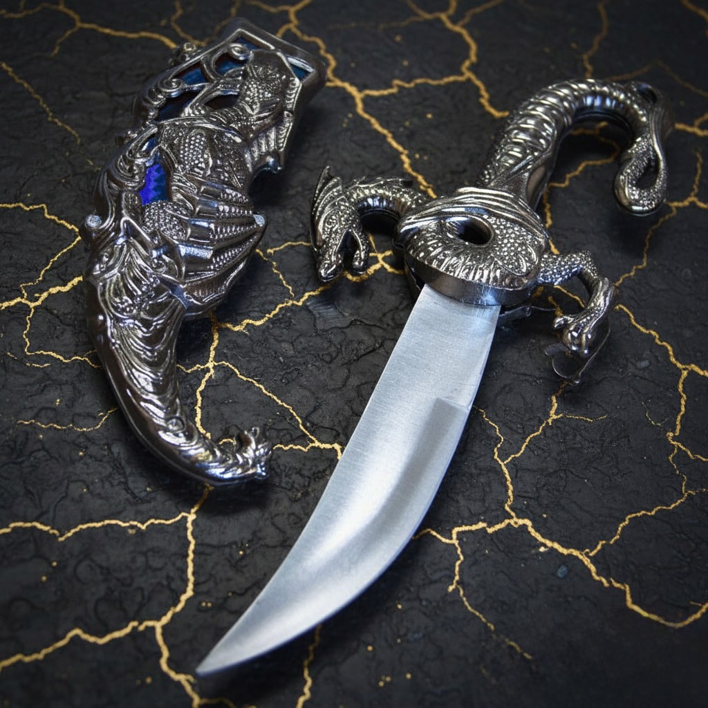 10" Decorative Fantasy Dragon Dagger With Scabbard Collectible Blade Knife (1 of 1)