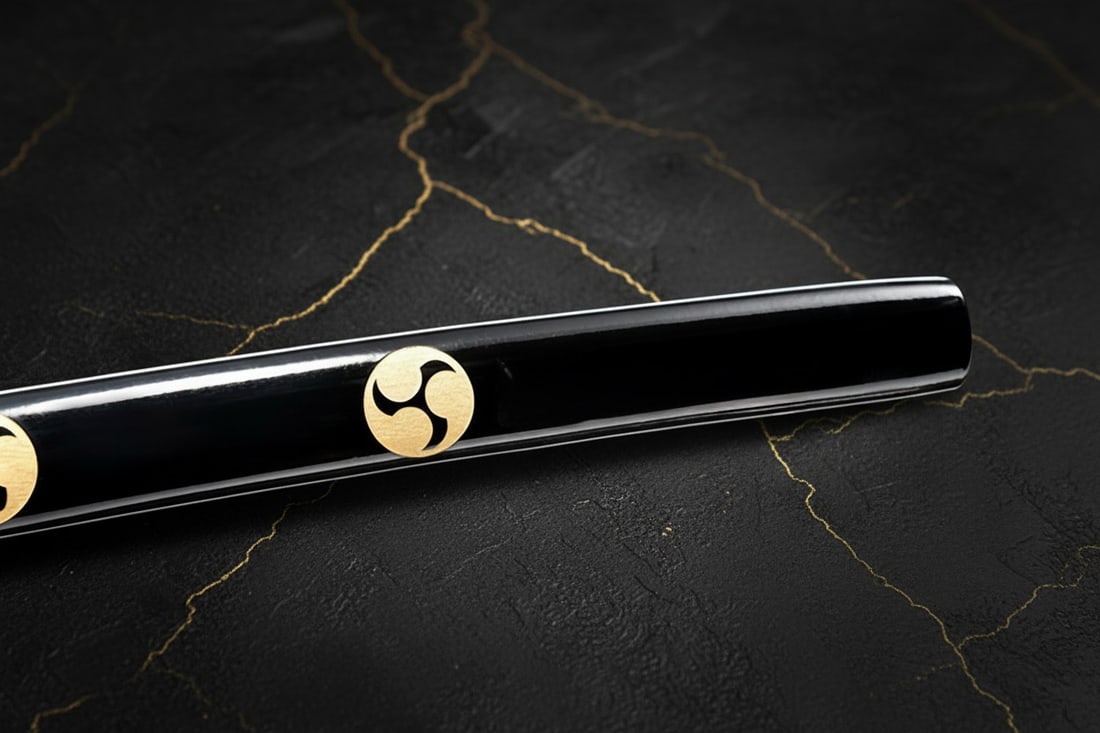 Hand-Forged T10 Steel Katana Clay Tempered Full Tang Samurai Blade Brass - 8
