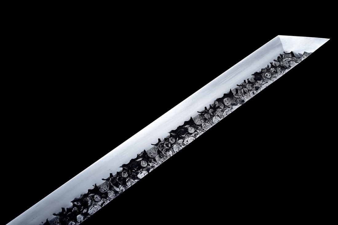 40" Hand-Forged 9260 Spring Steel Ninja Sword, Sharp Straight Ninjato - 7