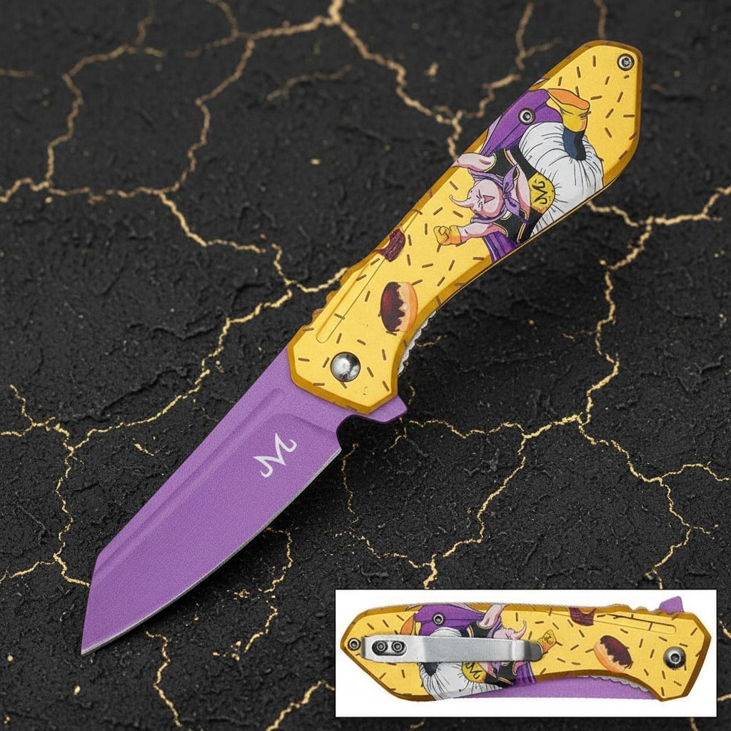 Anime Character Assisted Opening Folding Knife Spring Action Pocket Tool (1 of 7)