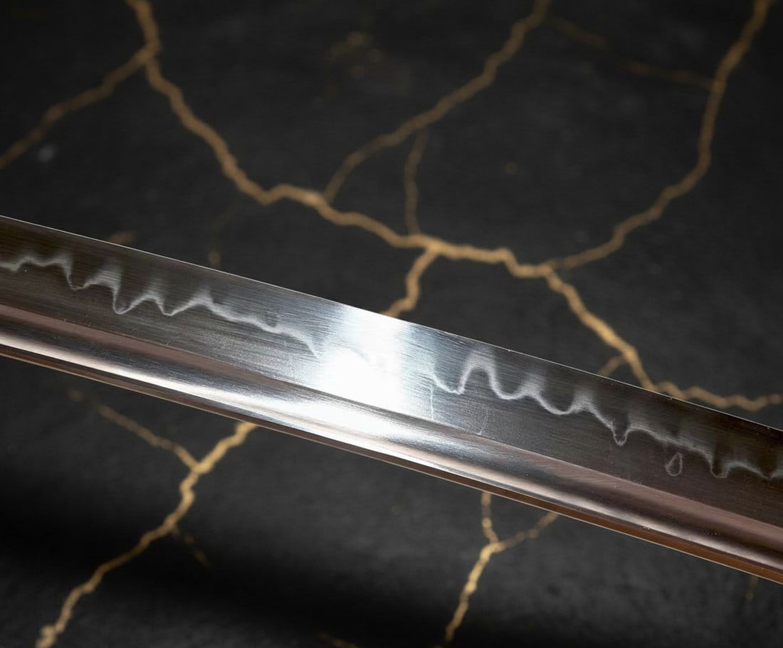 Hand-Forged 1095 Carbon Steel Japanese Katana Clay Tempered Sharp Pink Blade - 7
