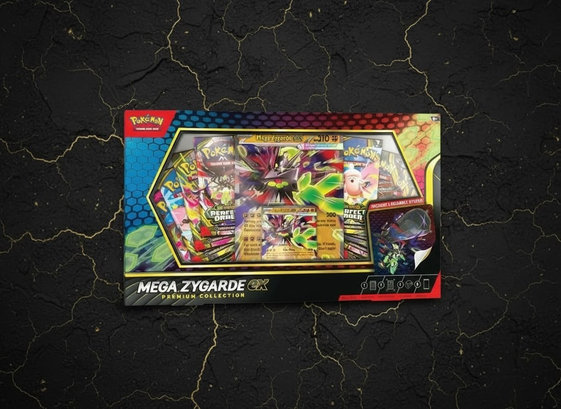 Sealed Mega Zygarde EX Trading Card Game Premium Collection Set: Title:Sealed Mega Zygarde EX Trading Card Game Premium Collection Set Description:This is a factory-sealed Pokemon Mega Zygarde EX Premium Collection box. The item remains in new, unopened condition. 