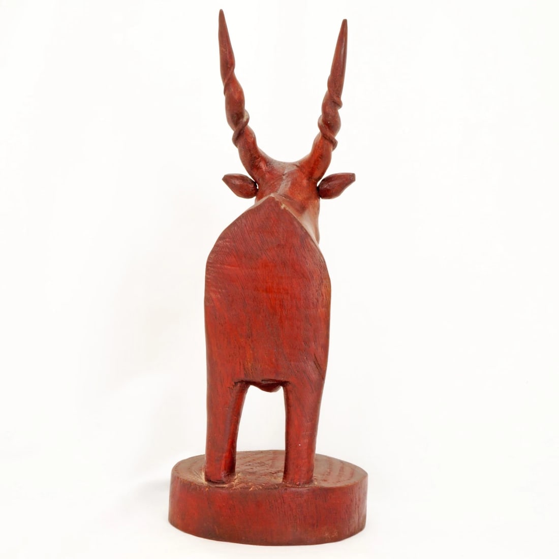 Single Large African Antelope Wood Bookend - 5