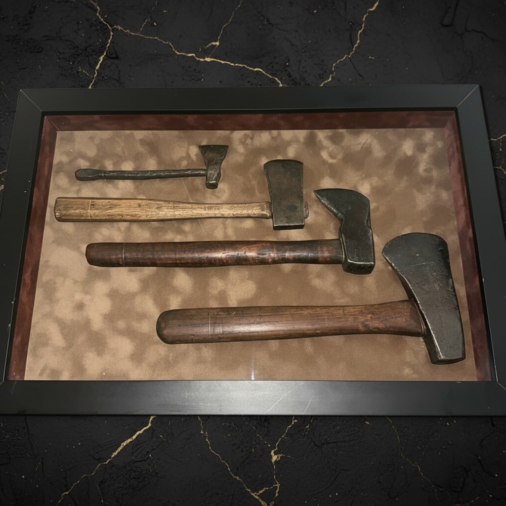 4 Hand Forged Iron Tomahawks 18th Century Style Frontier War Axes Set - 2