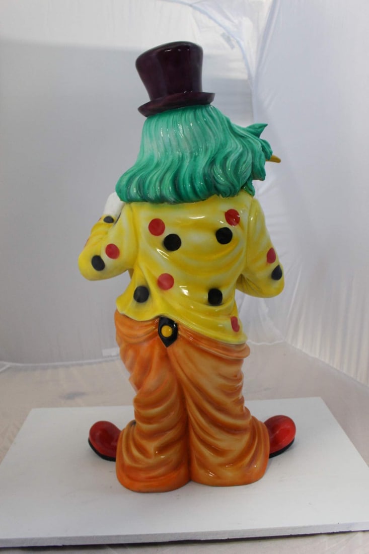 Clown Standing with Saxophone Bronze Statue - Size: 20"L x 15"W x 36"H. - 10