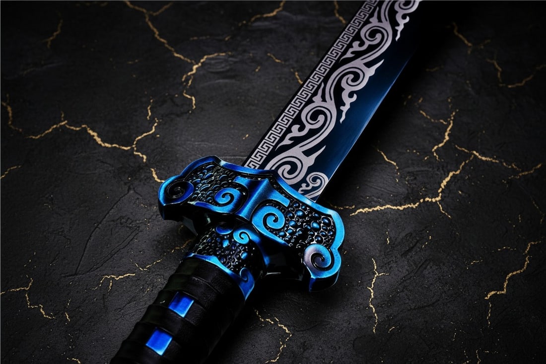 Hand-Forged 1095 Steel Ninja Katana Functional Straight Japanese Broadsword - 11