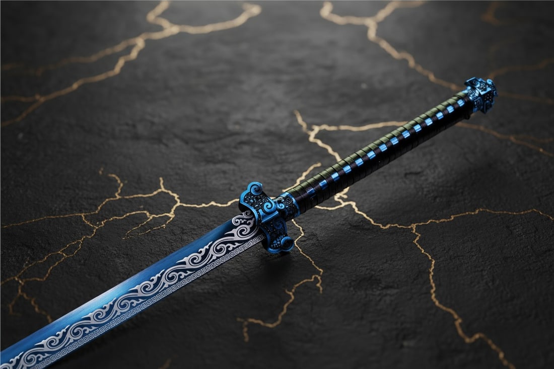 Hand-Forged 1095 Steel Ninja Katana Functional Straight Japanese Broadsword - 8