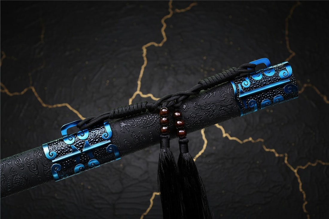 Hand-Forged 1095 Steel Ninja Katana Functional Straight Japanese Broadsword - 9