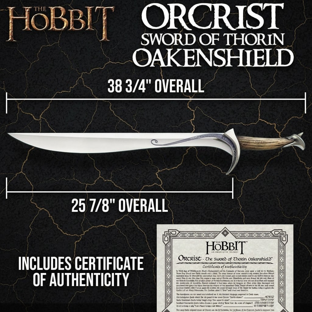 Replica Fantasy Elven Sword Prop Thorin Oakenshield Medieval Steel Blade - 2