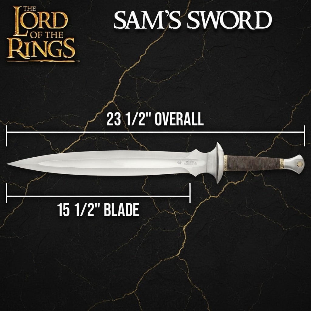 Fantasy Movie Miniature Blade with Wall Mount Display, 23.5 inch Collectible - 2