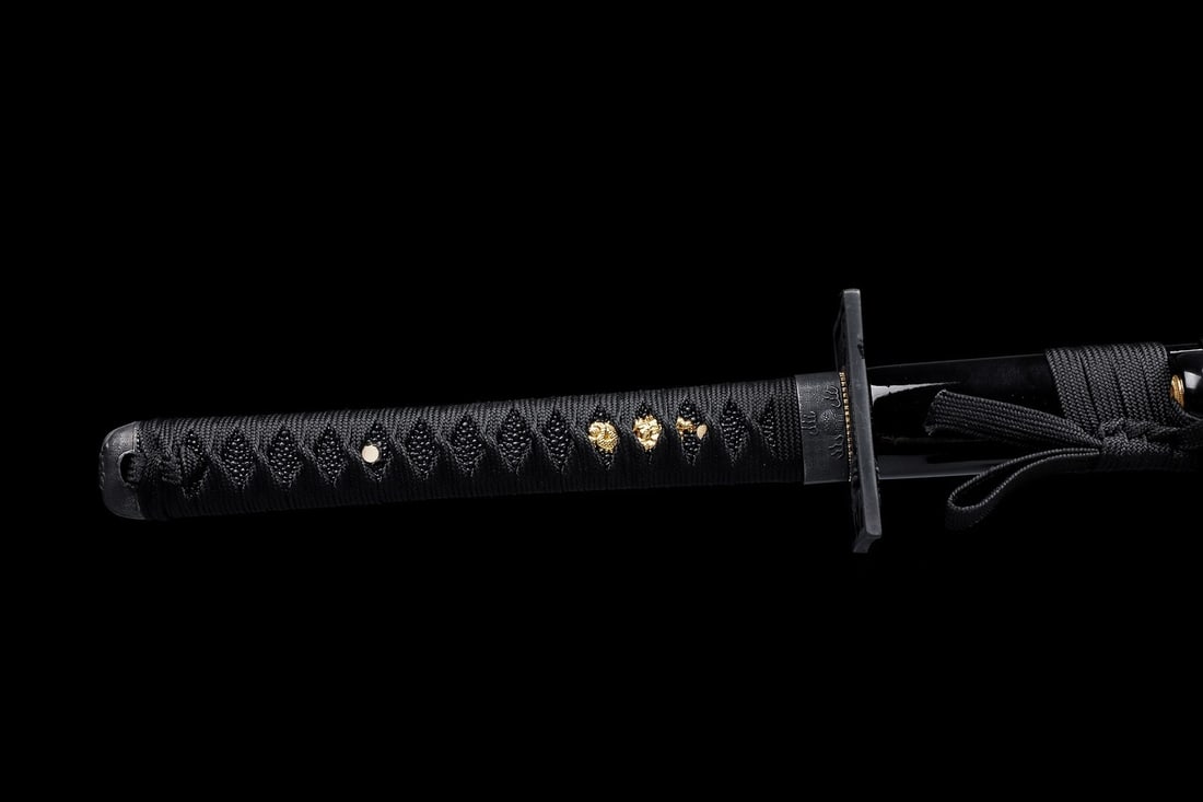 Hand-Forged Damascus Steel Ninjato Black Dragon Japanese Samurai Sword - 11