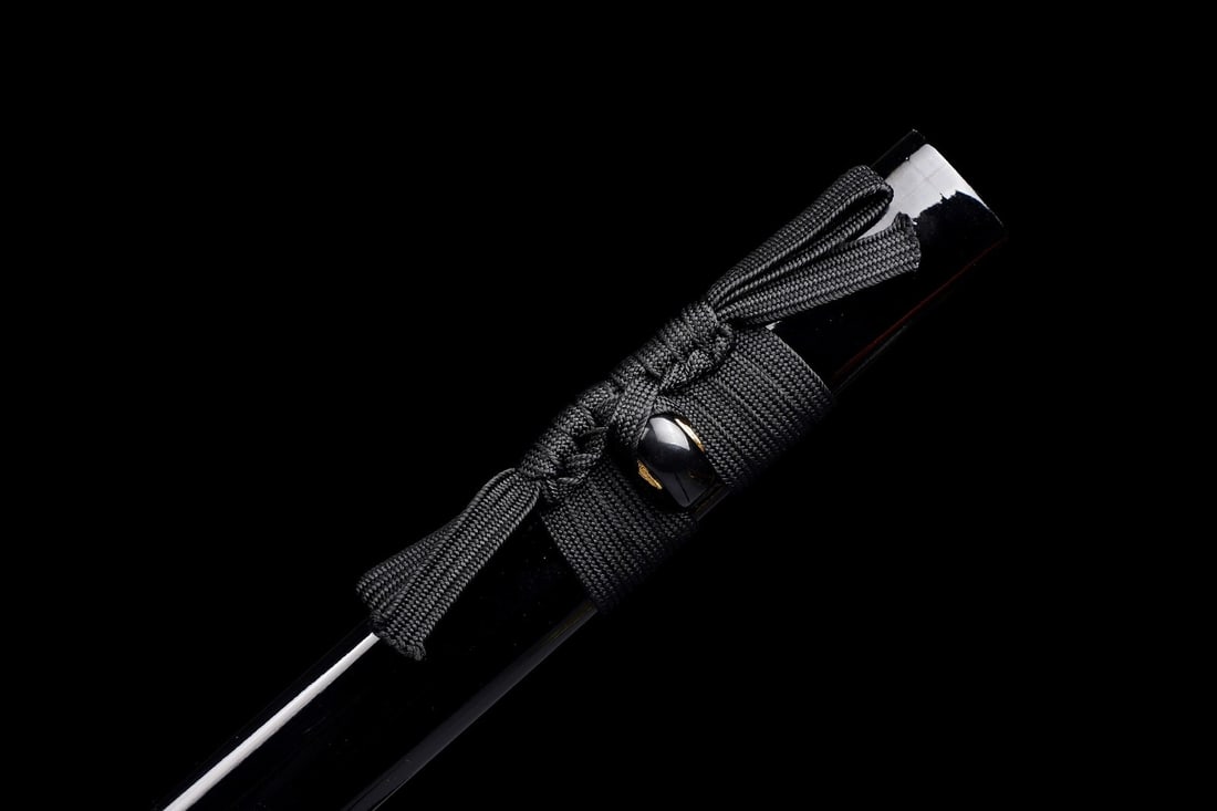 Hand-Forged Damascus Steel Ninjato Black Dragon Japanese Samurai Sword - 12