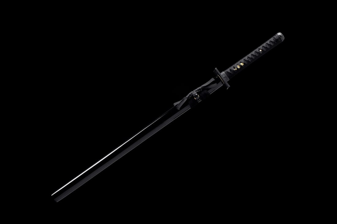 Hand-Forged Damascus Steel Ninjato Black Dragon Japanese Samurai Sword - 14