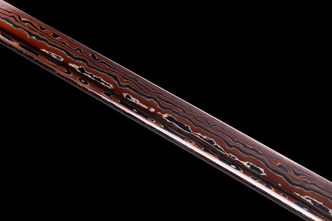 Hand-Forged Damascus Steel Ninjato Black Dragon Japanese Samurai Sword - 3