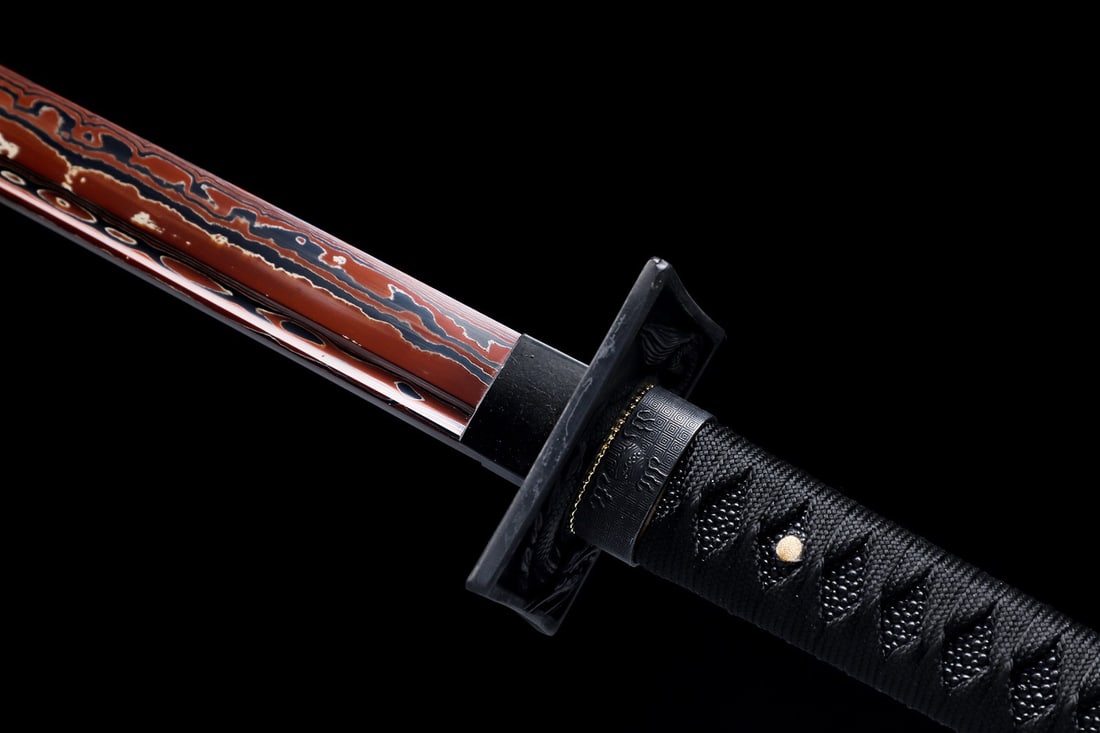 Hand-Forged Damascus Steel Ninjato Black Dragon Japanese Samurai Sword - 4