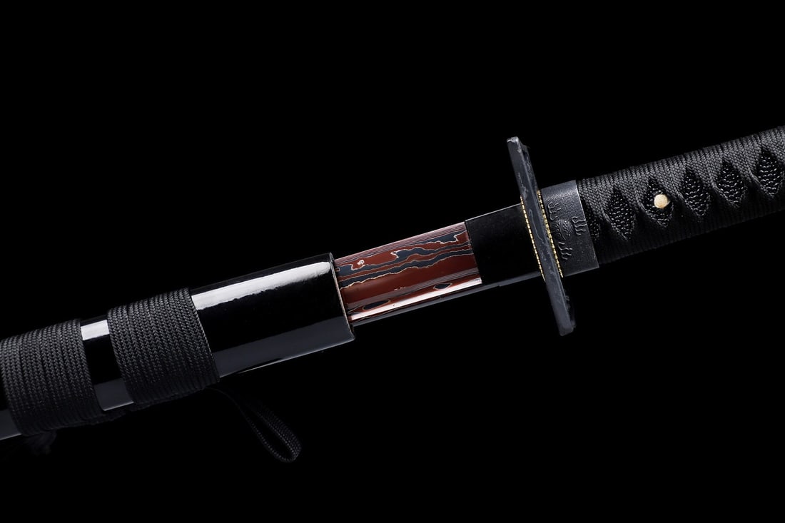 Hand-Forged Damascus Steel Ninjato Black Dragon Japanese Samurai Sword - 7