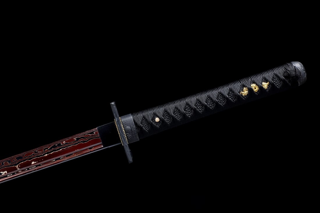 Hand-Forged Damascus Steel Ninjato Black Dragon Japanese Samurai Sword - 8