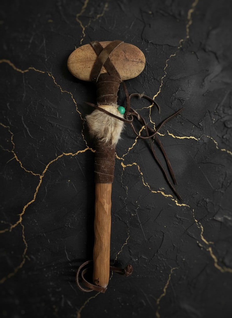 70s Southwestern Native American Style Stone and Wood Ceremonial Tomahawk: Title:70s Southwestern Native American Style Stone and Wood Ceremonial Tomahawk Description:This pre-owned item is in good condition and remains fully functional. Specifications: Condition: Used,