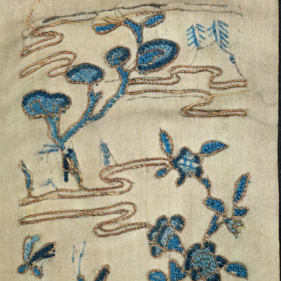 Antique Chinese Silk Sleeve Band Circa 1900 - 3