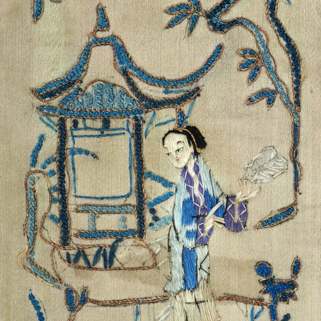 Antique Chinese Silk Sleeve Band Circa 1900 - 4