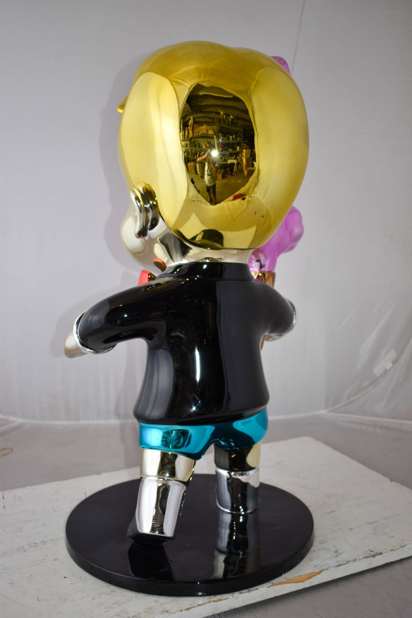 Cartoon Monopoly Boy with Money Cotton Candy Resin Statue Size: 15" x 24" x 31"H - 12