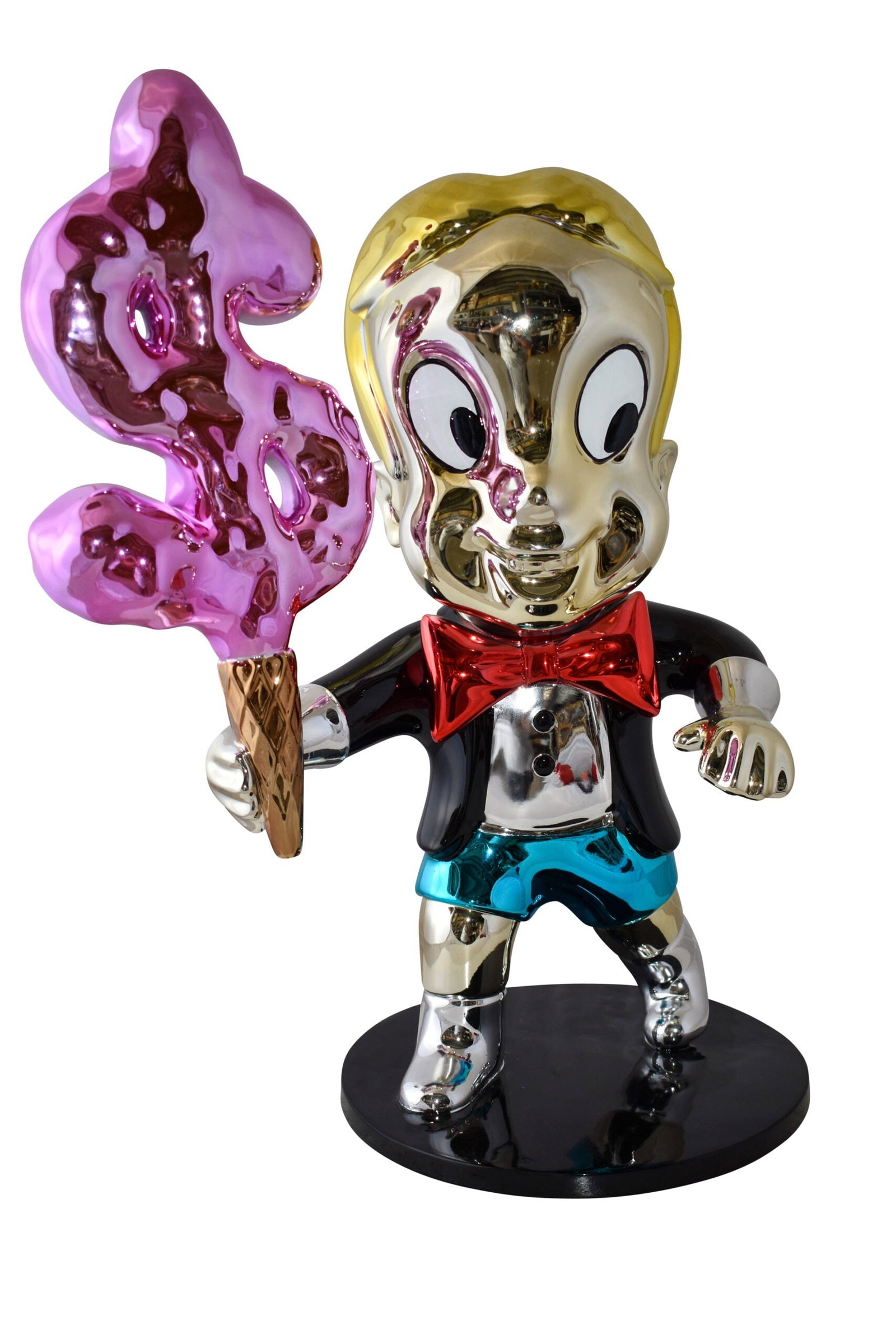 Cartoon Monopoly Boy with Money Cotton Candy Resin Statue Size: 15" x 24" x 31"H (1 of 12)