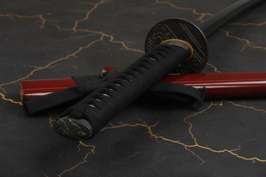 Hand-Forged 1095 Damascus Steel Katana Sharp Battle Ready Samurai Sword - 4
