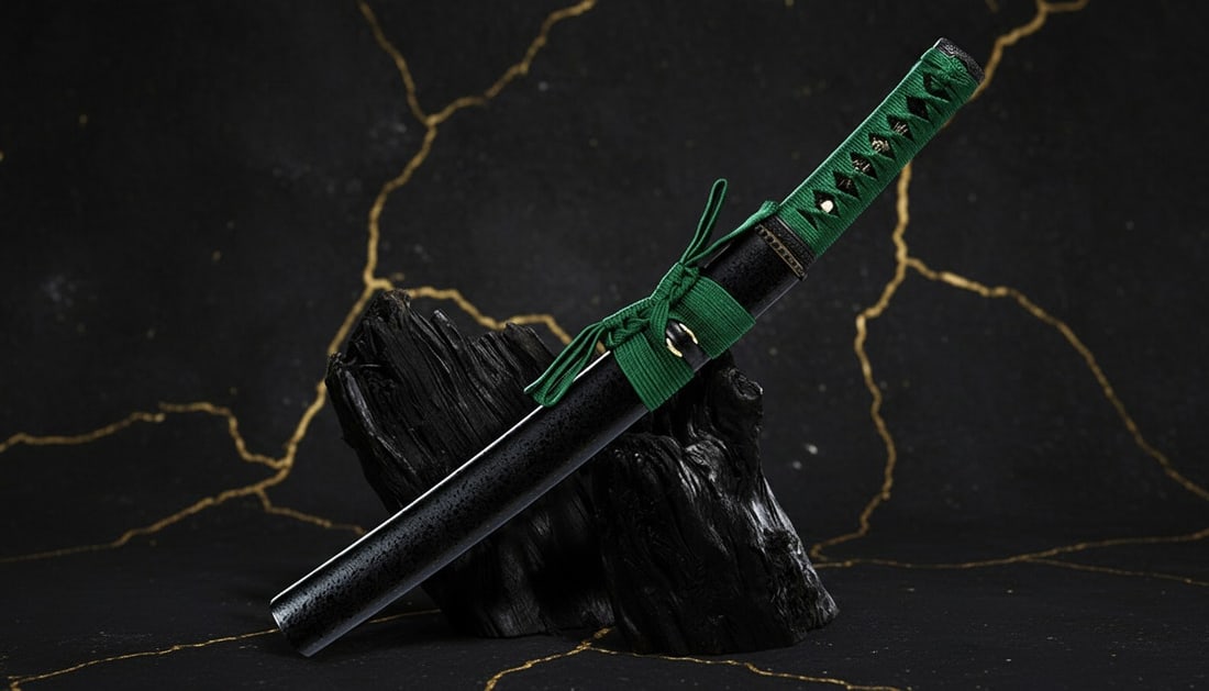 20" Handmade T10 Steel Tanto Short Sword Japanese Tactical Self-Defense Blade - 3
