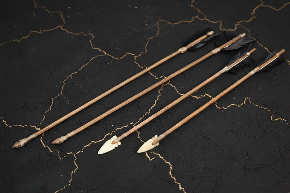 Vintage Handmade Beaded Bow and Arrow Set with Quiver Native American Style - 7