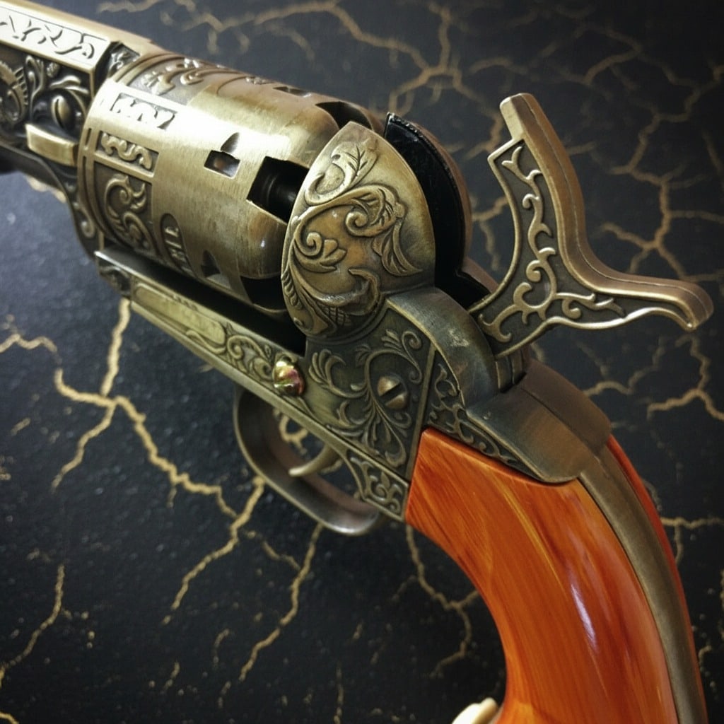 Vintage Style Western Outlaw Revolver Black Powder Prop Pistol - 6