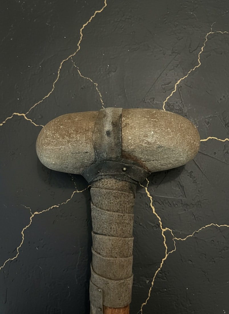 Handcrafted Indigenous Ceremonial Stone Axe Artifact - 6