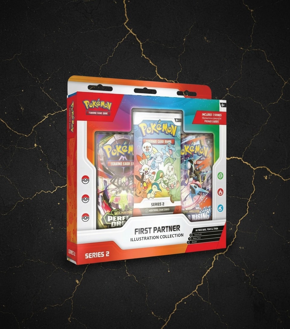 Series 2 First Partner Illustration Collection Sealed Pokemon Pack Preorder: Title:Series 2 First Partner Illustration Collection Sealed Pokemon Pack Preorder Description:This is a sealed First Partner Illustration Collection Series 2 set, which is currently a presale item sch