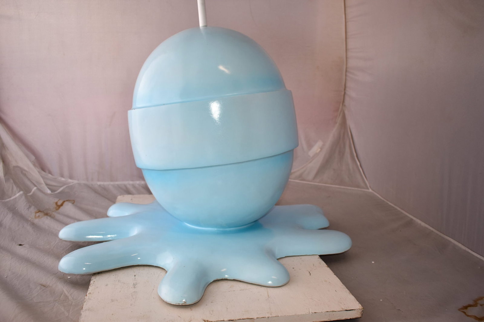 Giant Blue Lollipop Melted on The Ground Resin Statue Size: 31" x 27" x 56"H - 7