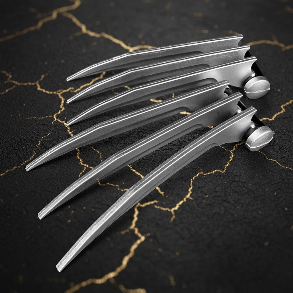 Silver Foam Wolverine Claws Pair LARP Costume Props 2PC Set - 6