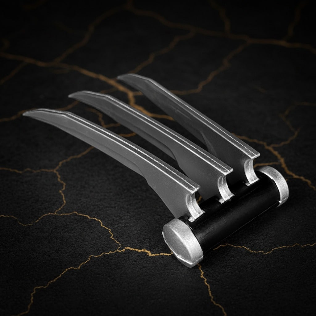 Silver Foam Wolverine Claws Pair LARP Costume Props 2PC Set - 7