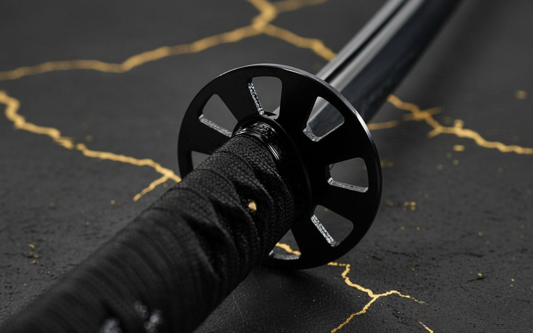 Hand-Forged Damascus Steel Full Tang Katana Sharp Black Samurai Sword - 4