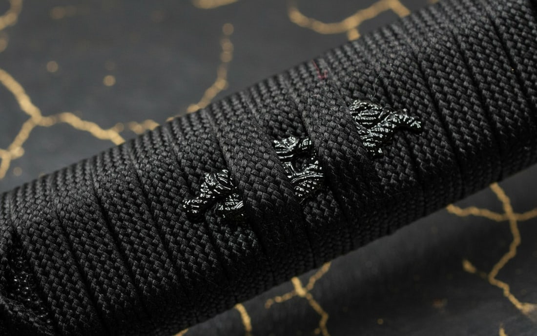 Hand-Forged Damascus Steel Full Tang Katana Sharp Black Samurai Sword - 6