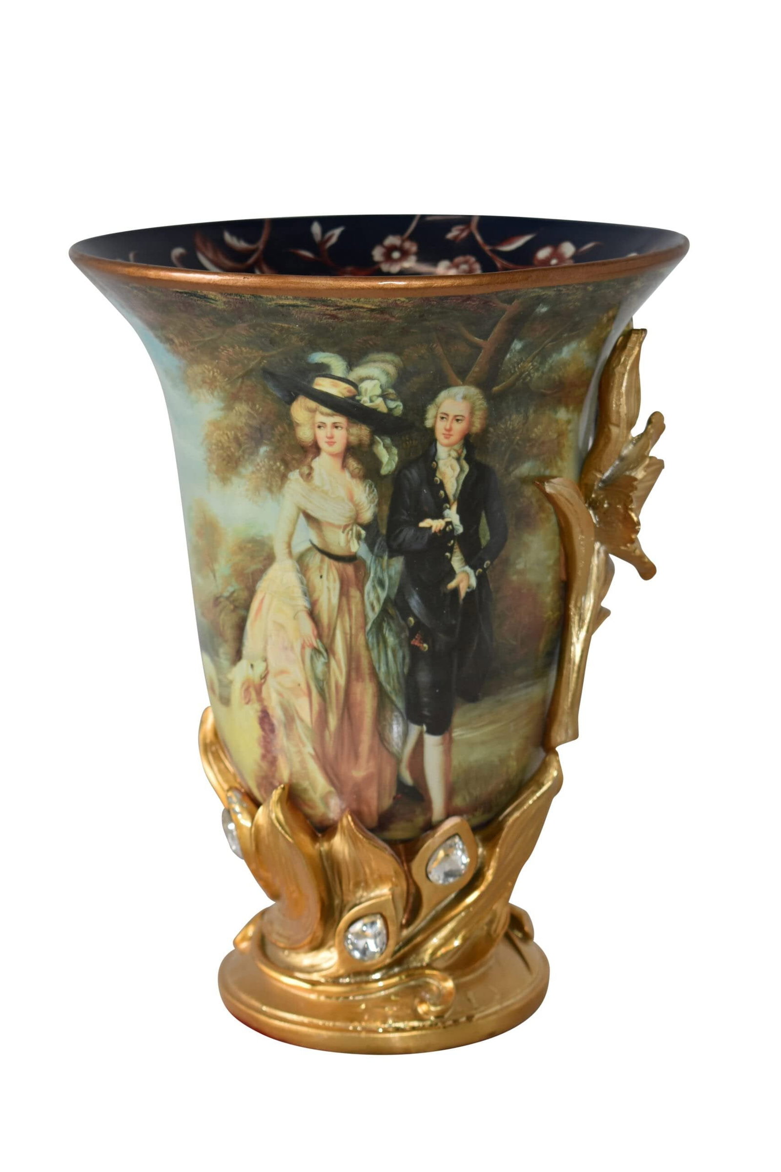 Mr and Mrs William Hallett Replica Resin Vase Size: 10" x 10" x 13"H: Title:Mr and Mrs William Hallett Replica Resin Vase Size: 10" x 10" x 13"H Description:Place this decorative vase in any room of your home to bring intricate history and beauty to viewers. Designed